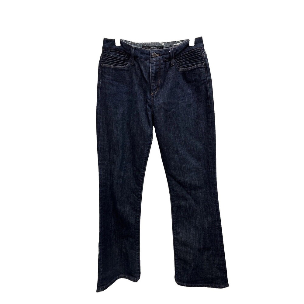 Joes Jeans Women Muse 26 Dark Indigo Blue Luca Wash Boot Cut Zip Logo Denim